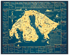 Kimple, Souvenir Road Map of Orcas Island, circa 1930