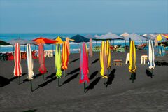 Closed umbrellas