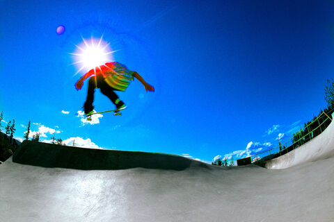 Ollie into the sun