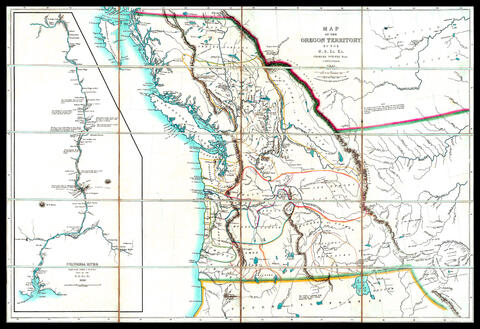 Wilkes Expedition, Map of the Oregon Territory, 1841