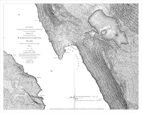 Cascade Lake and Cascade Bay Before Rosario, 1889